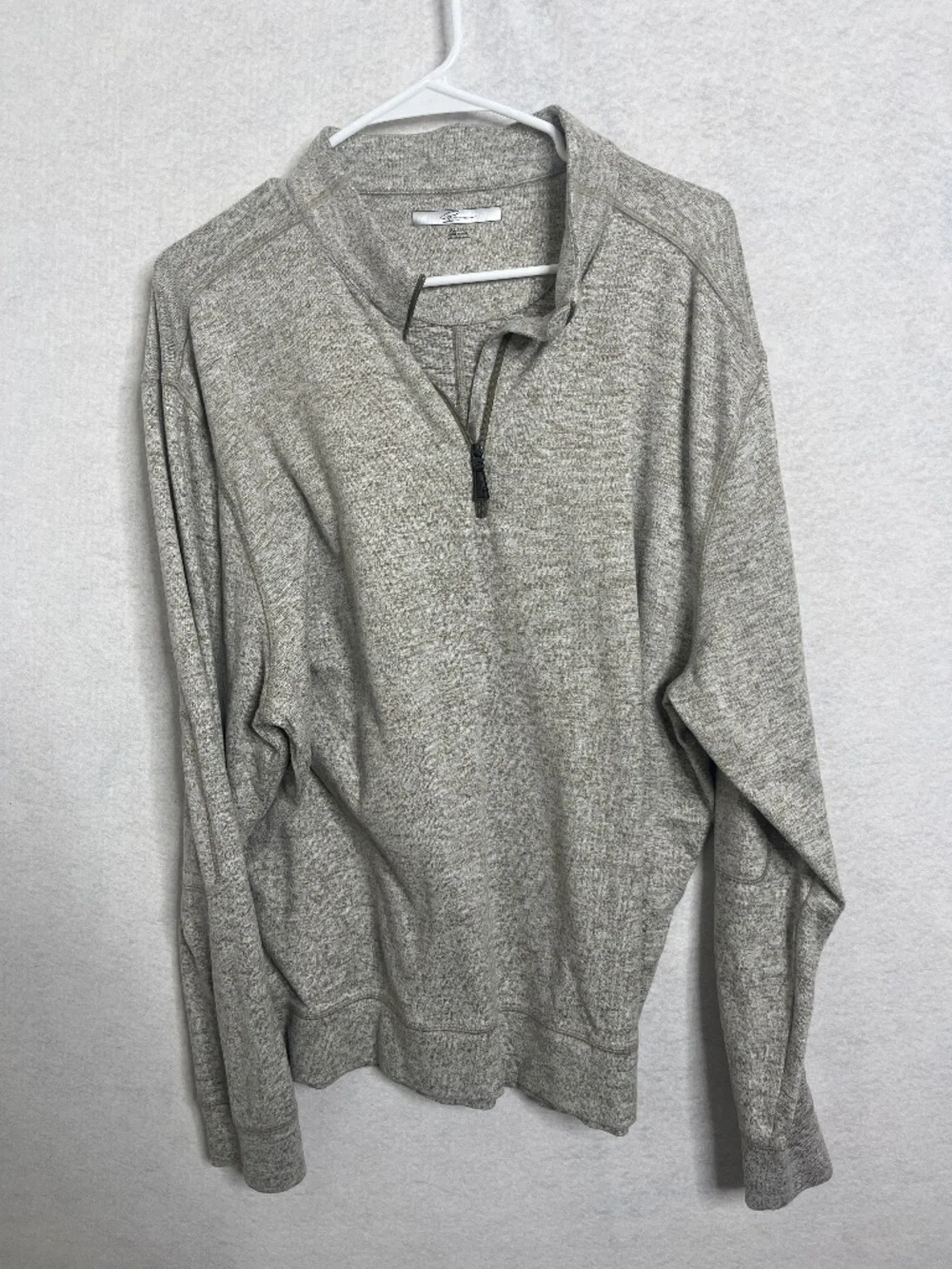 Greg Norman 1/4 Zip Pullover Sweater Heathered Beige Size XL